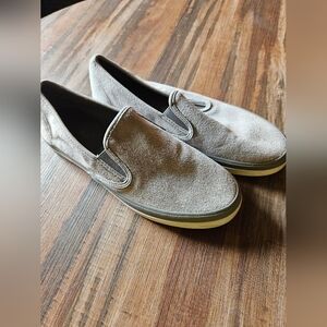 Sperry Top Sider Womens 9M Seaside Suede Gray Slip On Shoes Sneakers STS82598
